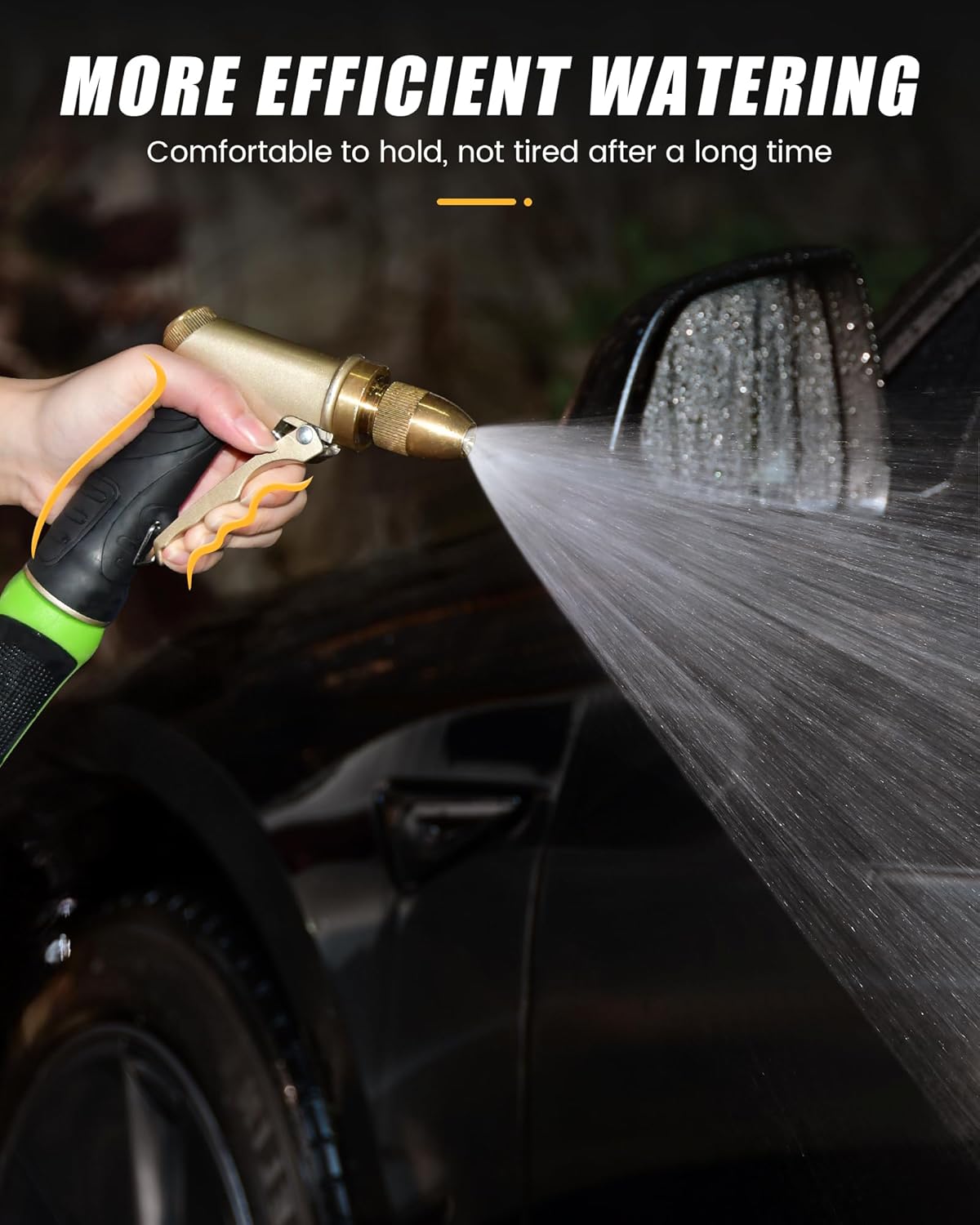 RAINPOINT Garden Hose Nozzle, Upgraded Heavy Duty Metal Spray Nozzle,