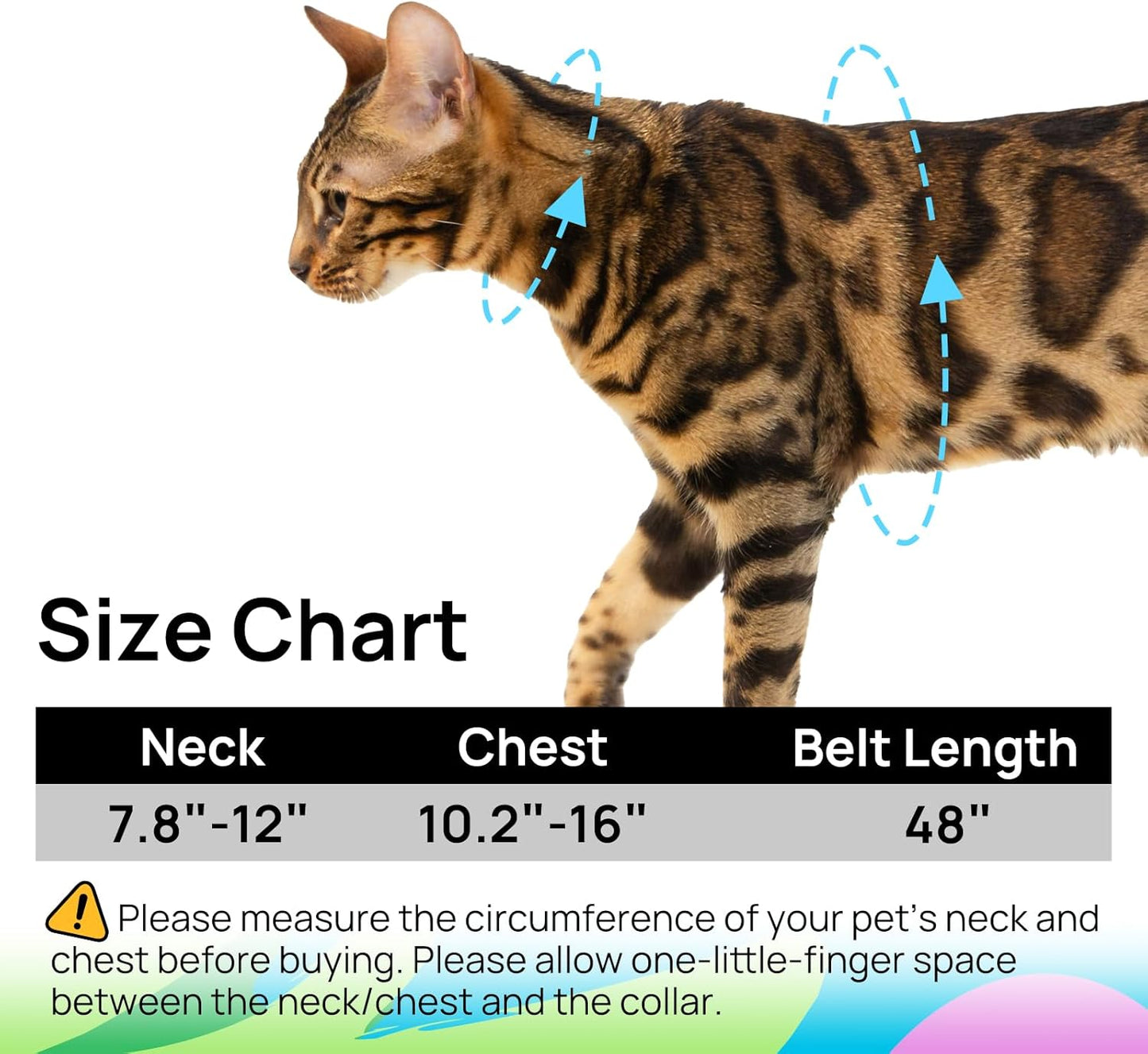 Cat Harness and Leash Set - Escape Proof Adjustable Cat Harness, Comfo