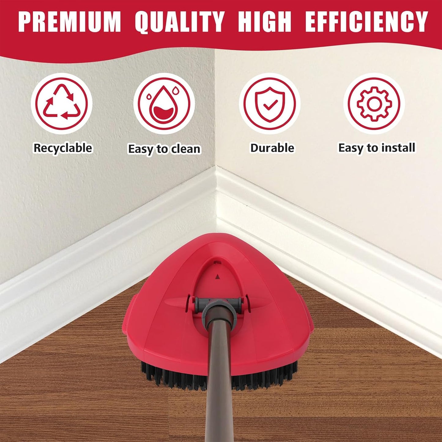 2 Pack Scrub Brush Replacement Head for O Cedar EasyWrin Spin Mop 1 Tank System, Spin Mop Replace Head Base, Shower Floor Scrubber, Hard Bristle Cleaning Brush for Bathroom Kitchen Wall Tile