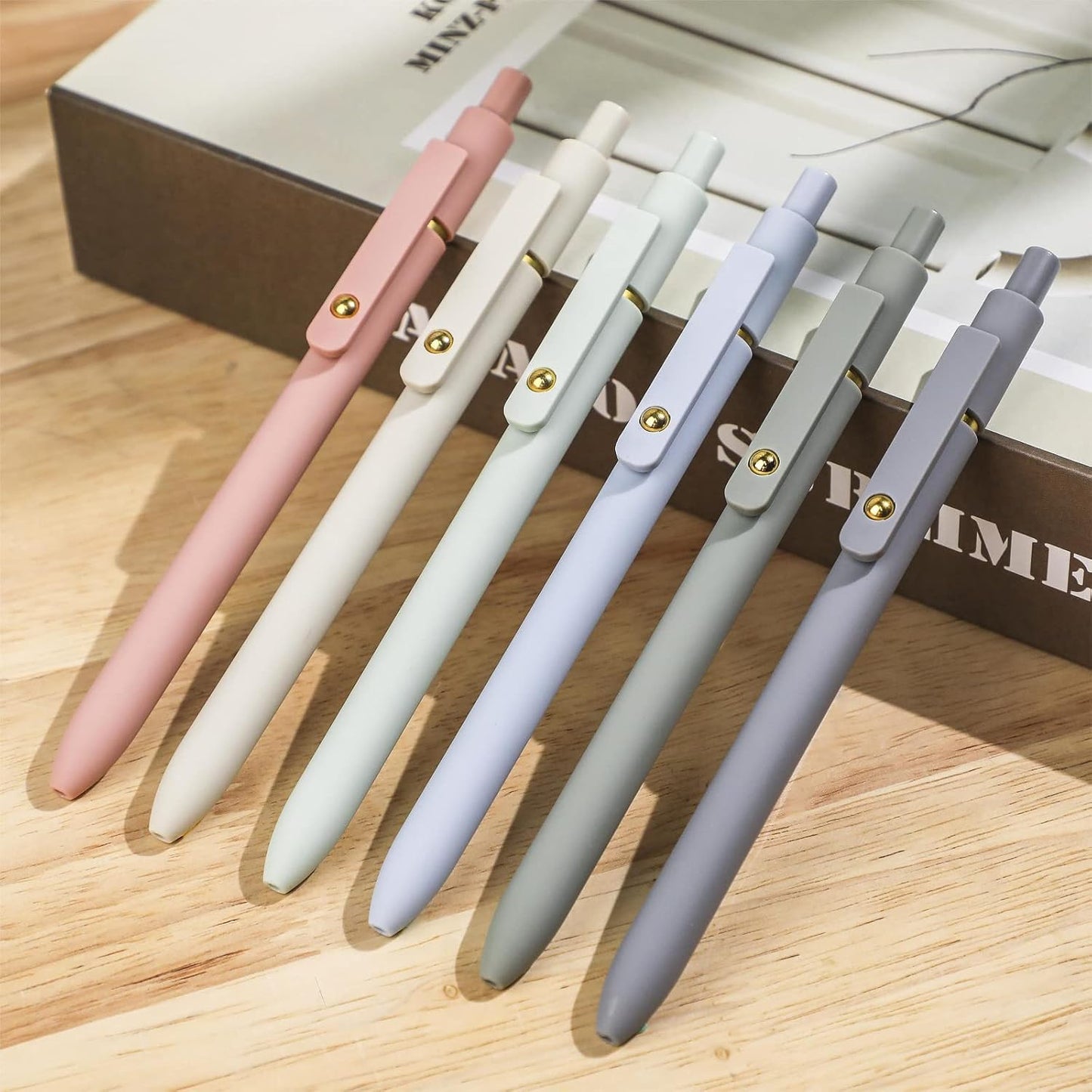 Ddaowanx Gel Pens, 6 Pcs 0.5mm Quick Dry Black Ink Pens Fine Point Smo
