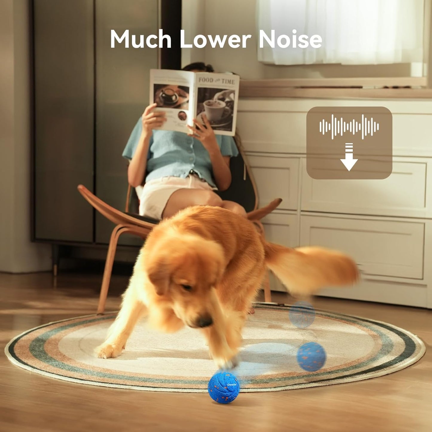 Cheerble Smart Interactive Dog Toy, Wicked Ball AIR, Automatic Moving,
