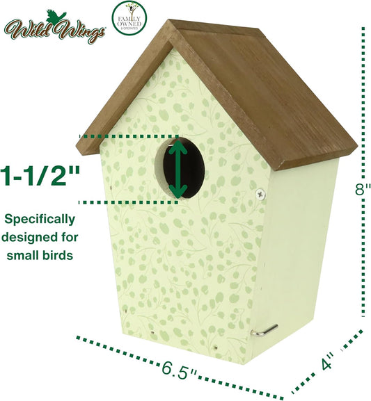 Wild Wings Decorative Bluebird House Spring Ivy, White