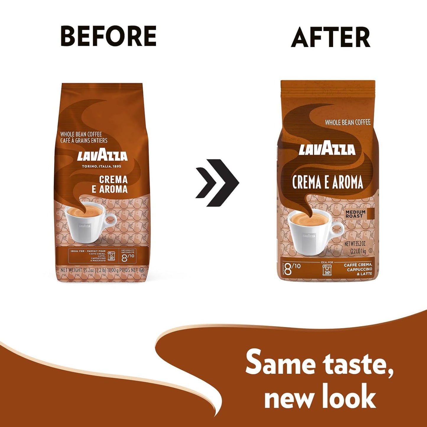 Lavazza Crema E Aroma Whole Bean Coffee Blend, 2.2-Pound Bag , Balance