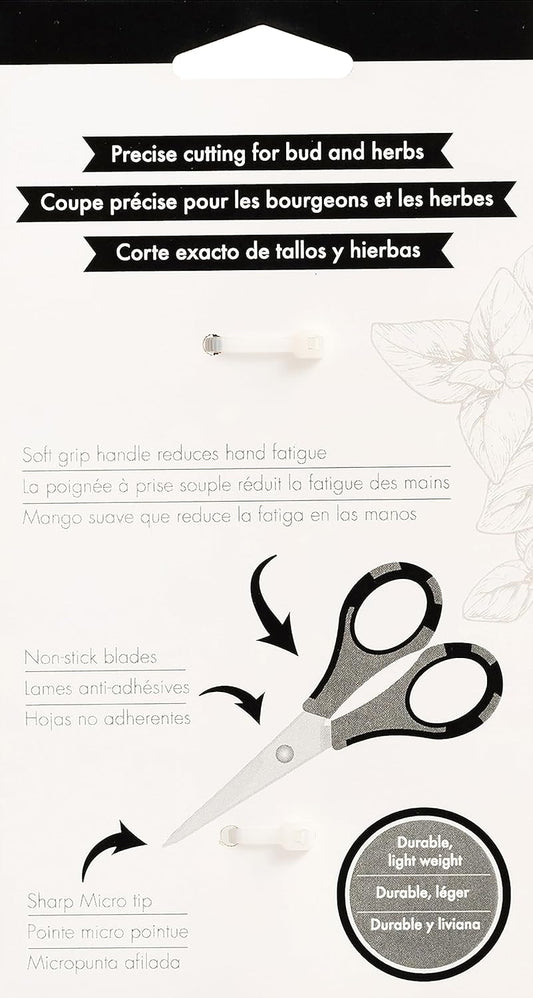 EK Tools Cutter Bee Precision Craft Scissors - Small Ergonomic Scissors with Micro Tip for Cutting Paper, Herbs, and More - Stainless Steel Blades, Yellow and Black