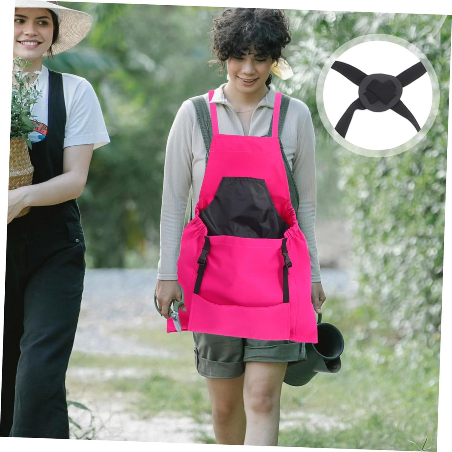 Milisten Gardening Apron Large Pockets Expandable Harvesting Gear Pock