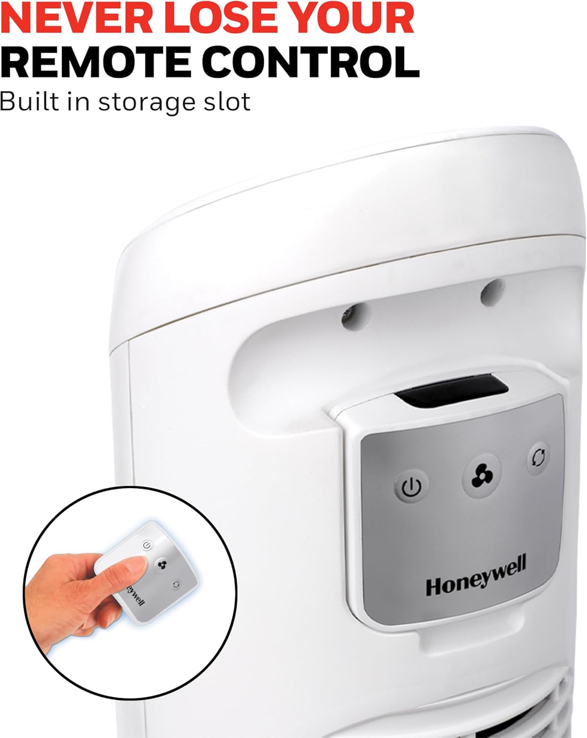 Honeywell QuietSet Whole Room Oscillating Tower filter Fan with Remote, White, HYF260