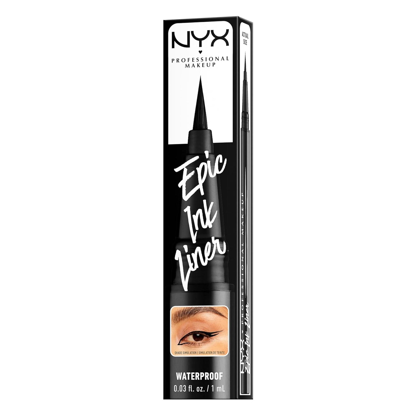 NYX PROFESSIONAL MAKEUP Epic Ink Liner, Waterproof Liquid Eyeliner - B