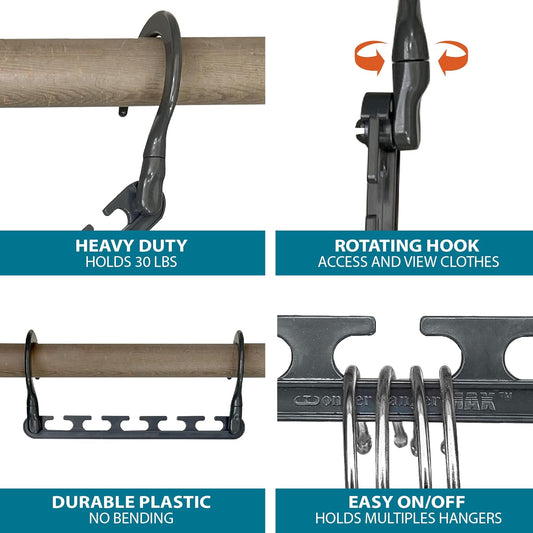 Wonder Hanger Max 10-Pack Space Saving Hangers, Reinforced Hooks Swive