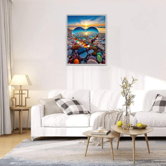 Jigsaw Puzzles for Adults 1000 Pieces, Love Pebbles Beach Puzzle, Impo