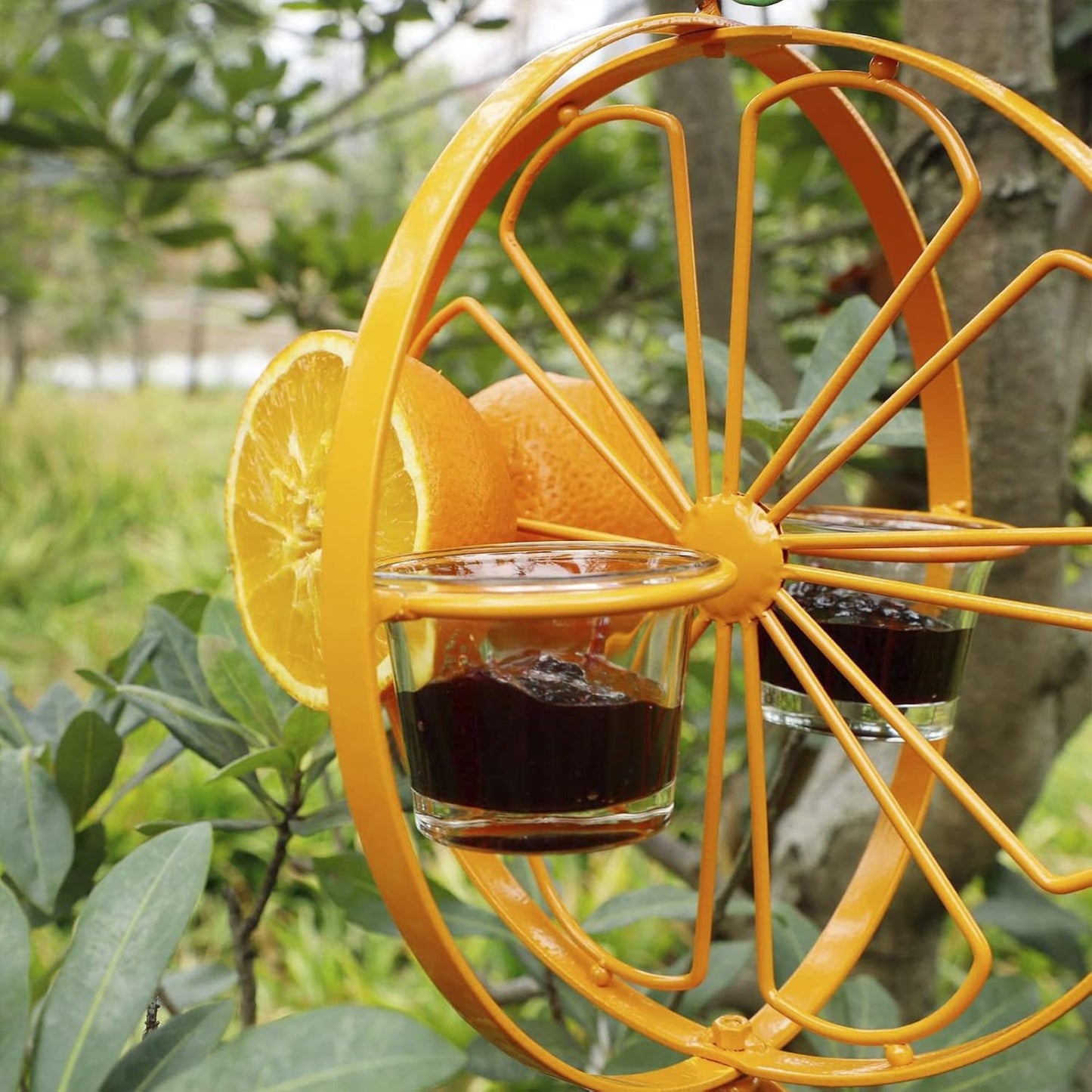 Wild Bird Feeder Hanging for Garden, Metal Outside Wild Bird Feeders with Hanging Chain and Bird Feeding Cup,Bird Feeder as Gift Ideas for Bird Lovers