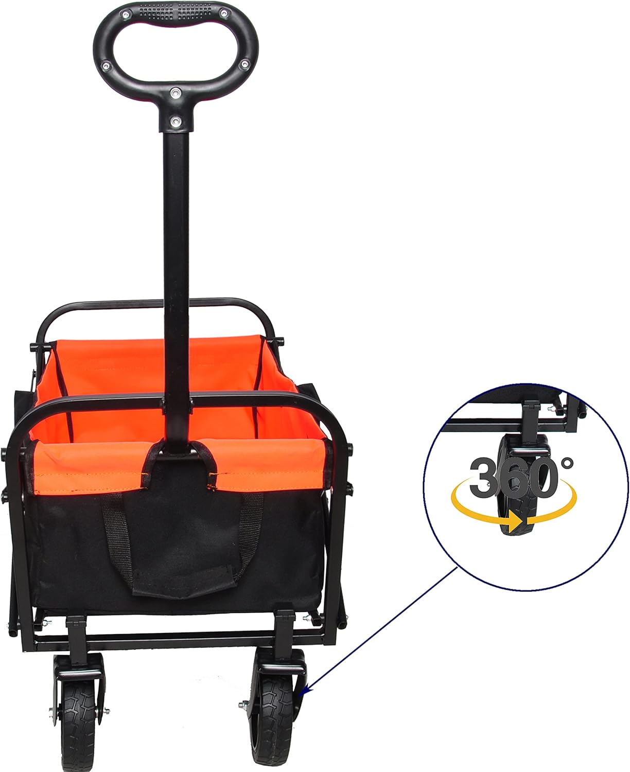 Foldable Wagon 150 Lbs Capacity Outdoor Camping Beach Cart Steel Frame