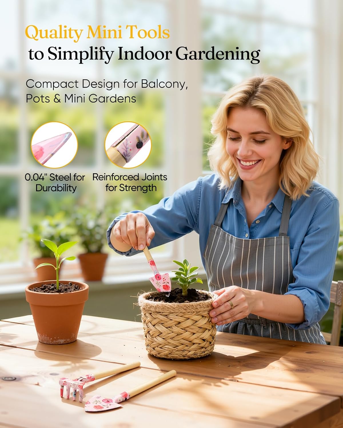 12-Piece Womens Gardening Tools Gift Set, Rust-Proof & Heavy-Duty Gard