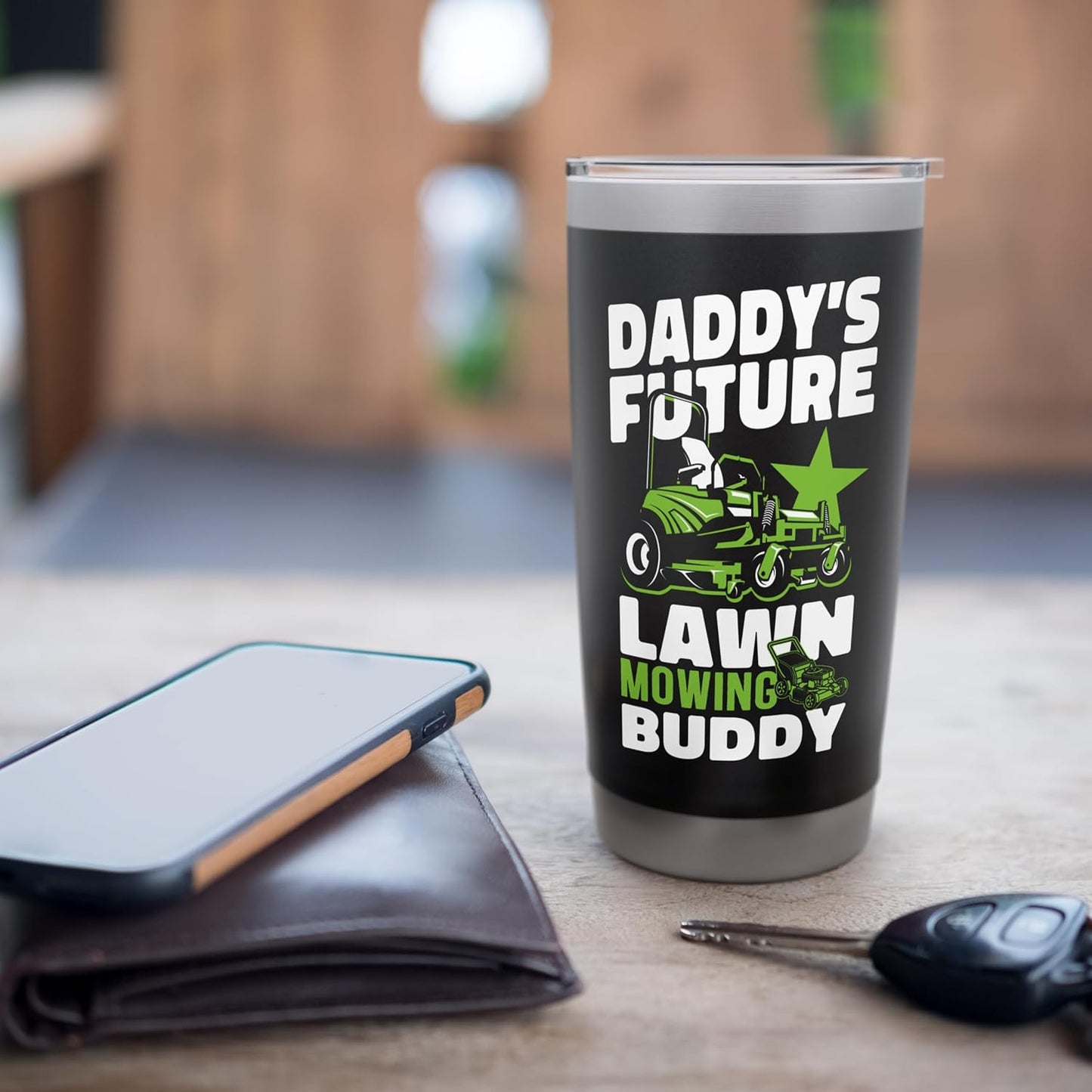 Lawn Mower Mowing Dad Father Landscaper Tractor Kid DaddyS Stainless Steel Insulated Tumbler