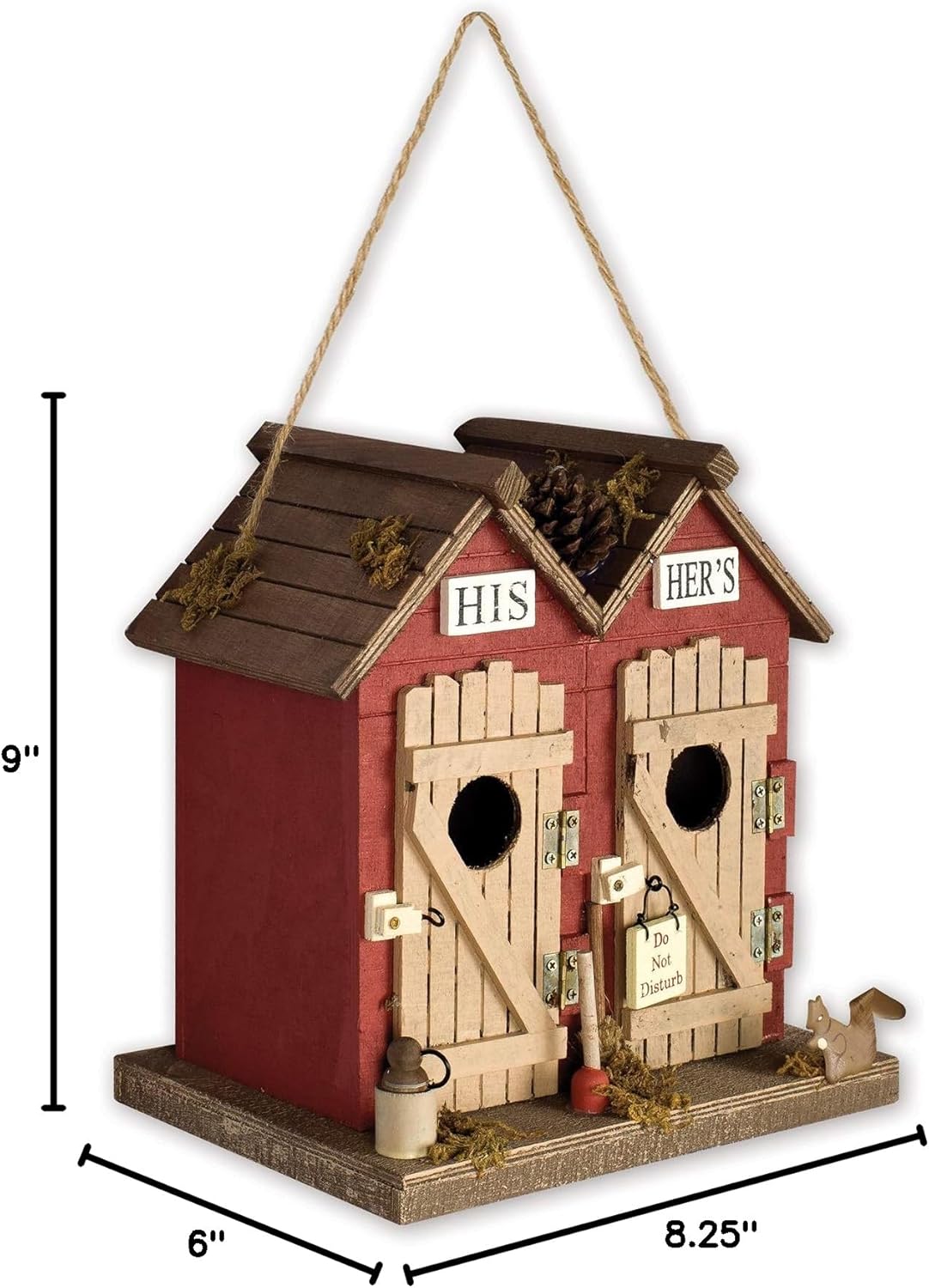 Sunset Vista Designs Welcome to The Woods Decorative Birdhouse, His & Hers