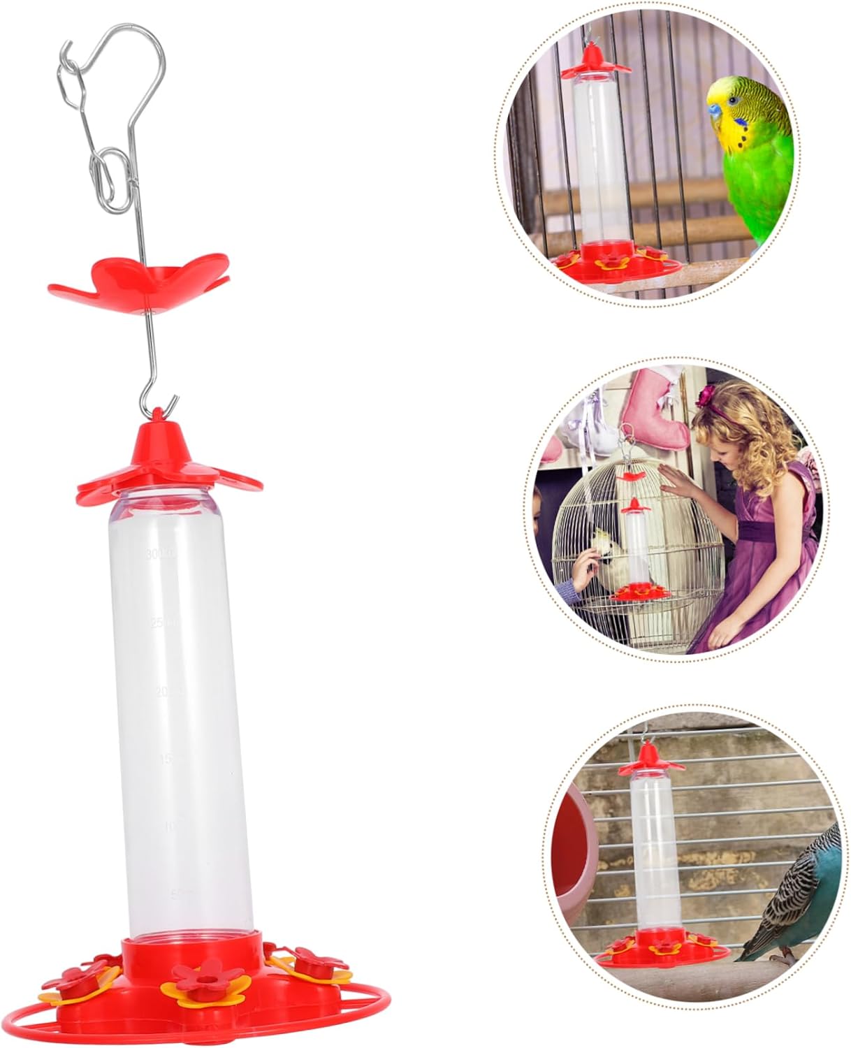 Milisten Hanging Hummingbird Feeder for Outdoor Use Elegant Water Disp