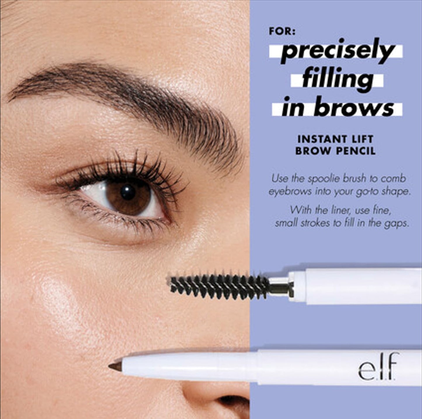 e.l.f. Instant Lift Brow Pencil, Dual-Sided, Precise, Fine Tip, Shapes