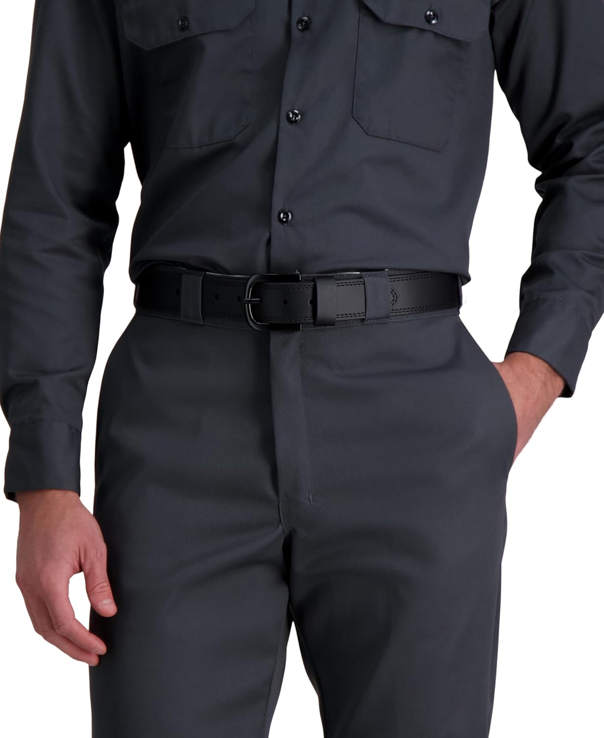 Dickies mens Genuine Leather Belt – Durable Casual Style, Regular & Bi