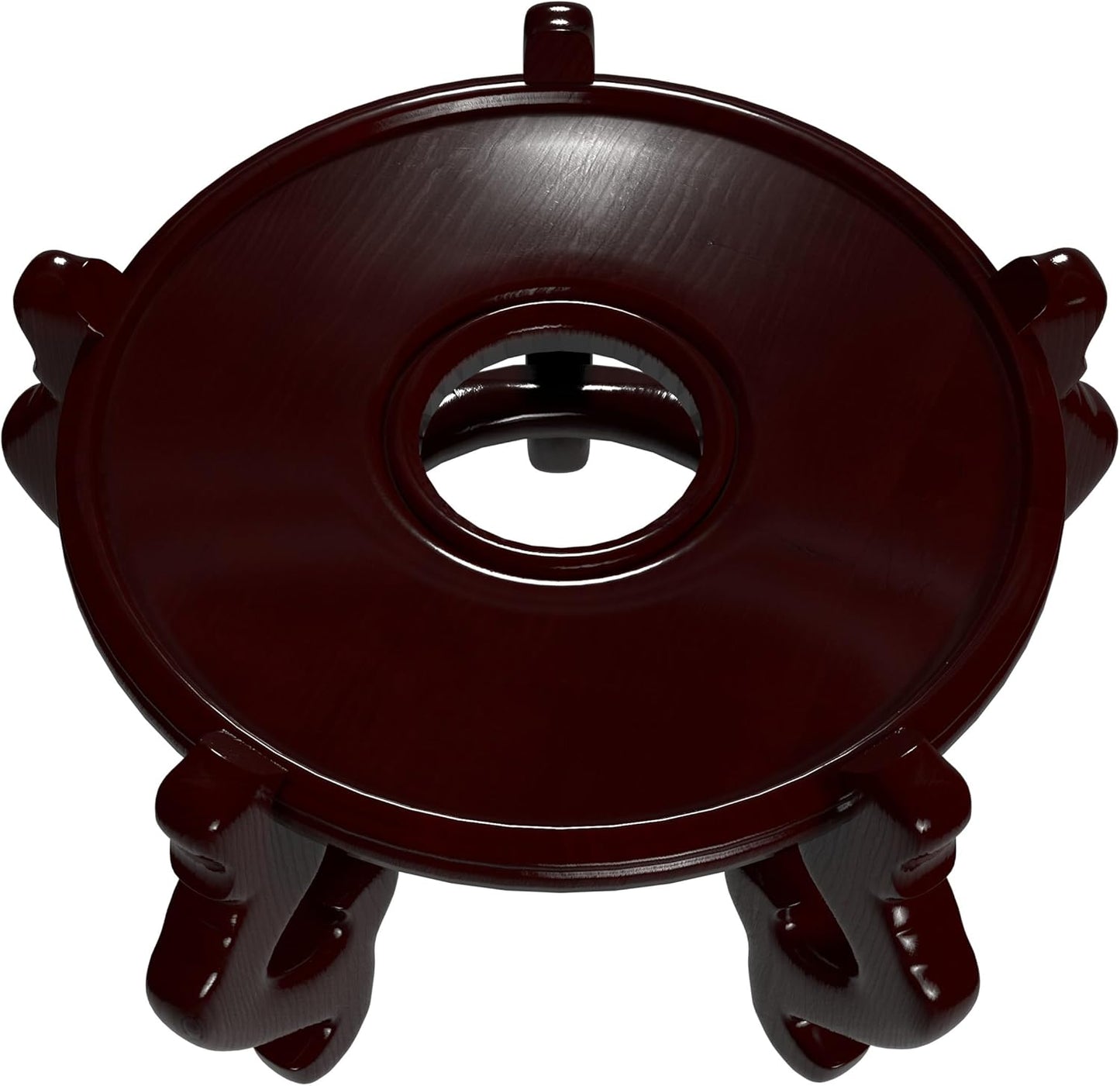 Red Lantern Rosewood Fishbowl Stand - Size 9.5 in. Base Diameter