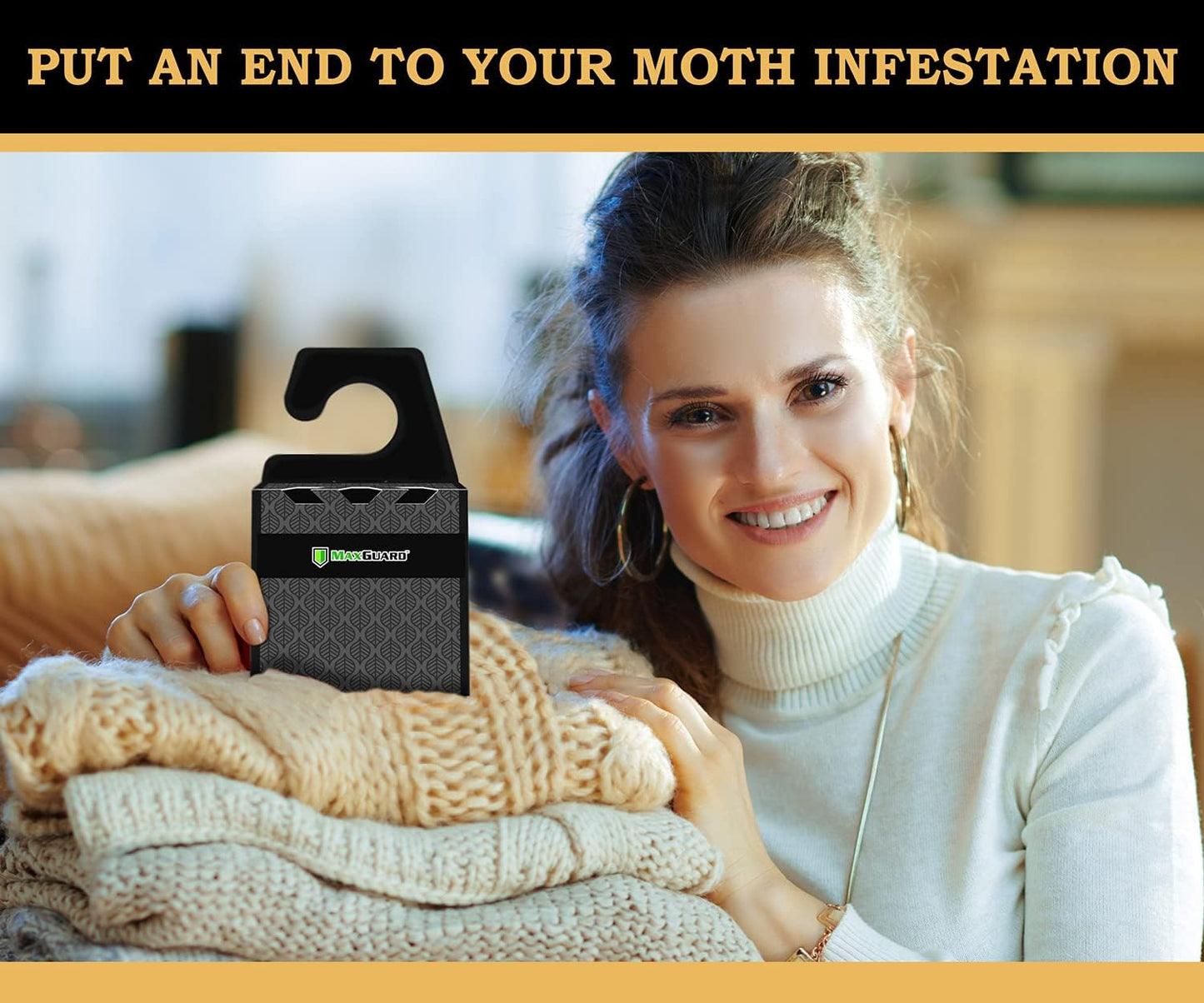 MaxGuard Clothes Moth Traps (12+2 Free Traps) Extra Strength Pheromone