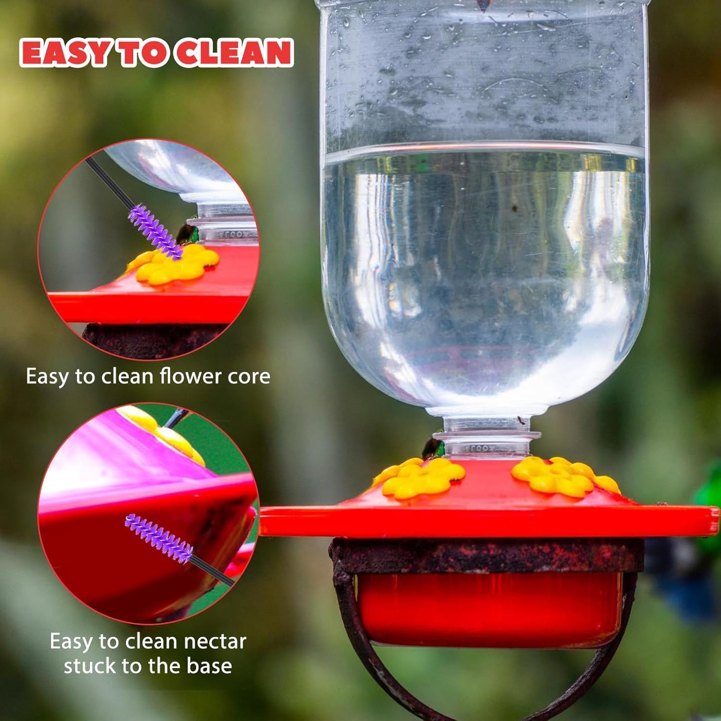 12 Pcs Hummingbird Feeder Cleaning Brush, Mini Nylon Tube Brush Set Hummingbird Feeder Parts Small Colorful Cleaner Brush for Bottles Tubes Jars Bird Feeder
