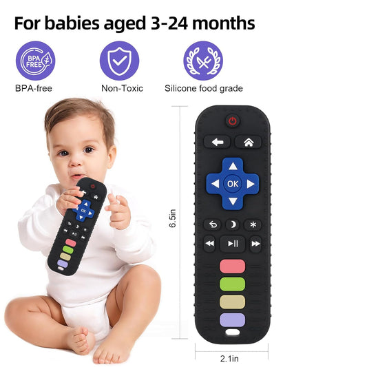 Chuya Baby Teether Toy Chew Toys for Babies 3-24 Months TV Remote Cont