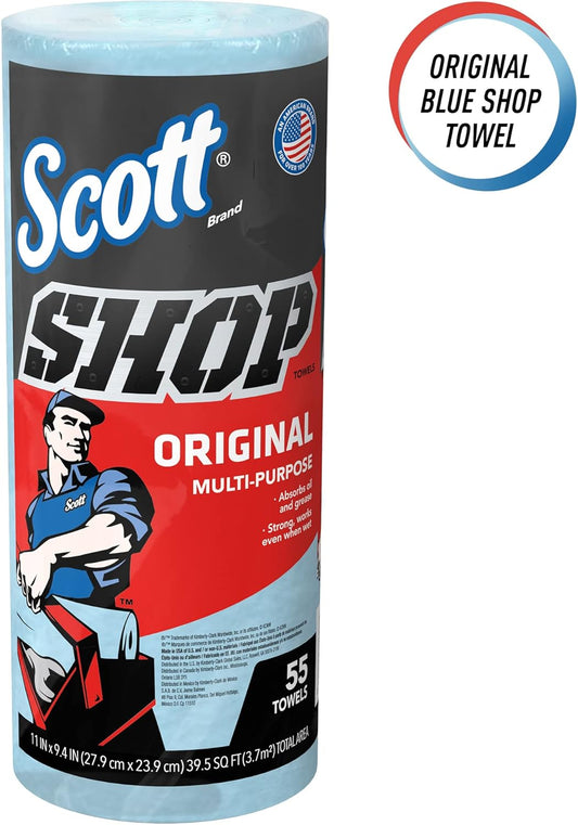 Kimberly-Clark 75130 SCOTT Shop Towel Roll, 55 Count (Pack of 1)
