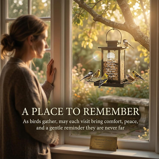 Sympathy Memorial Bird Feeders for Outdoors, Grieving Gifts for Loss of Loved One, Remembrance Condolences Bereavement Funeral Gift Idea, Grief Home Decor Keepsake Garden Outside