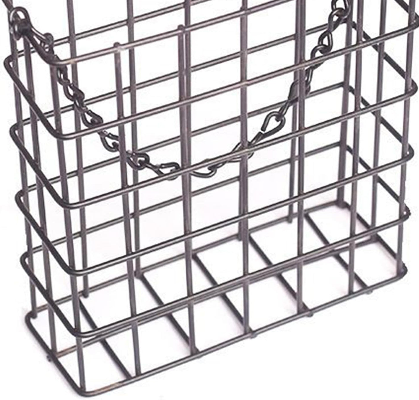 Bird Feeder - Wire Mesh Suet Cage, Hangable Feeding Dispenser with Design, Outdoor Accessory for Patio Lawn Backyard Balcony Birdwatching Park Porch Deck Garden