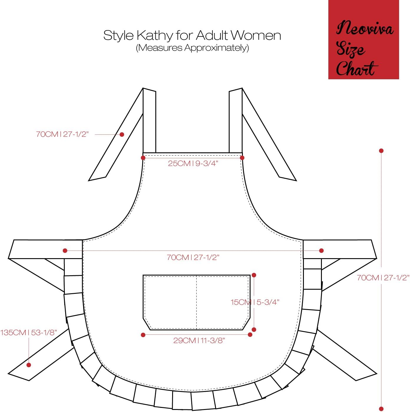 NEOVIVA Cooking Aprons with Pockets for Mama and Me, Parent and Child