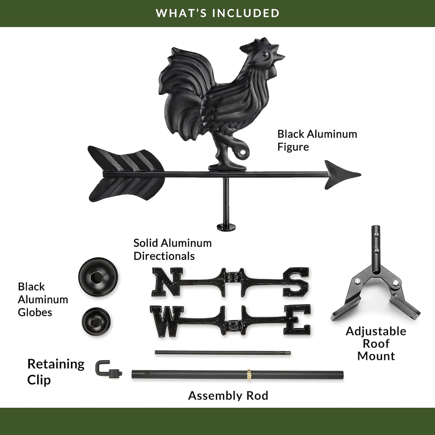 Good Directions Shed Size Rooster Weathervane