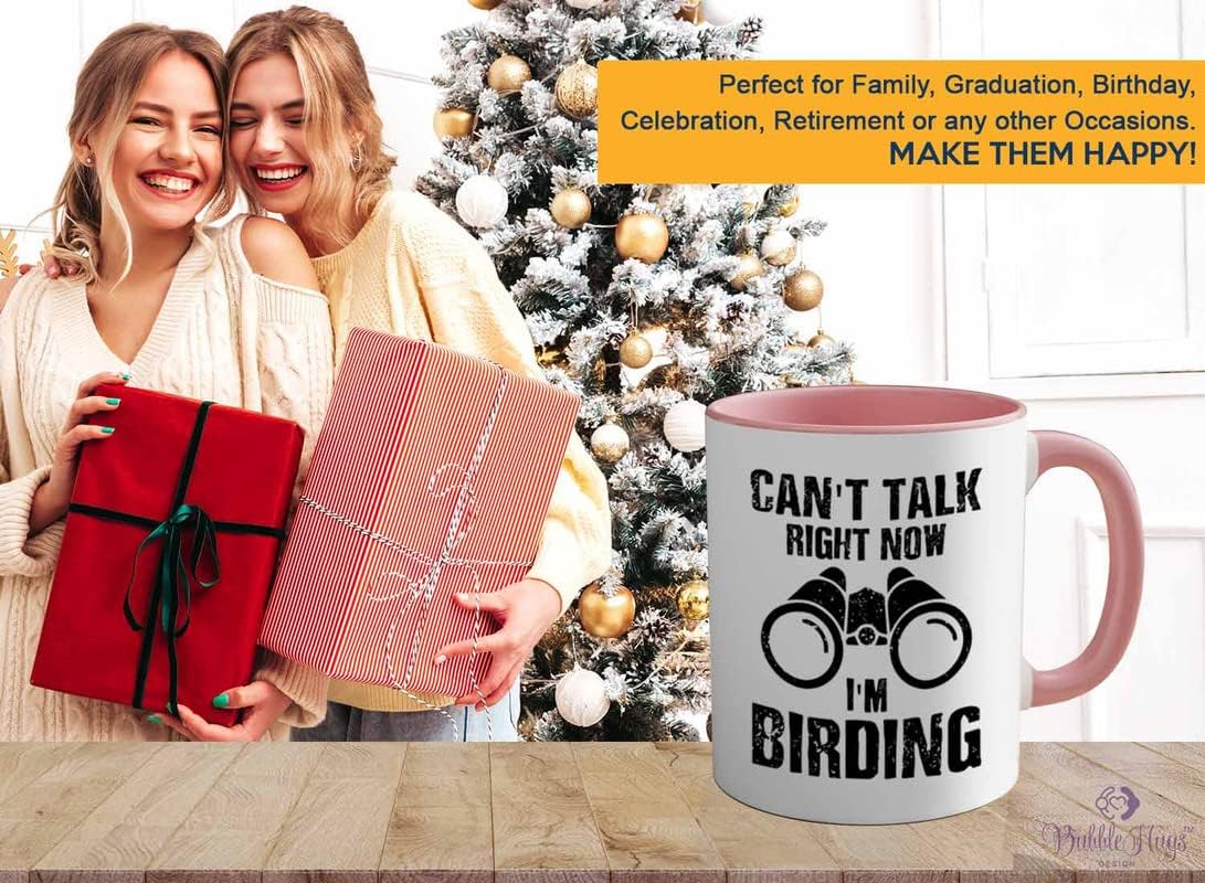 Bird Lover Two Tone Pink Edition 11oz - Can't Talk Right Now - Humming