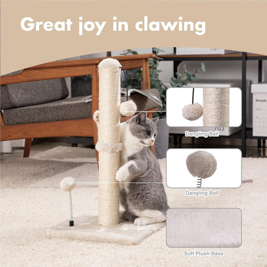 MECOOL Cat Scratching Post Premium Basics Kitten Scratcher Sisal Scrat