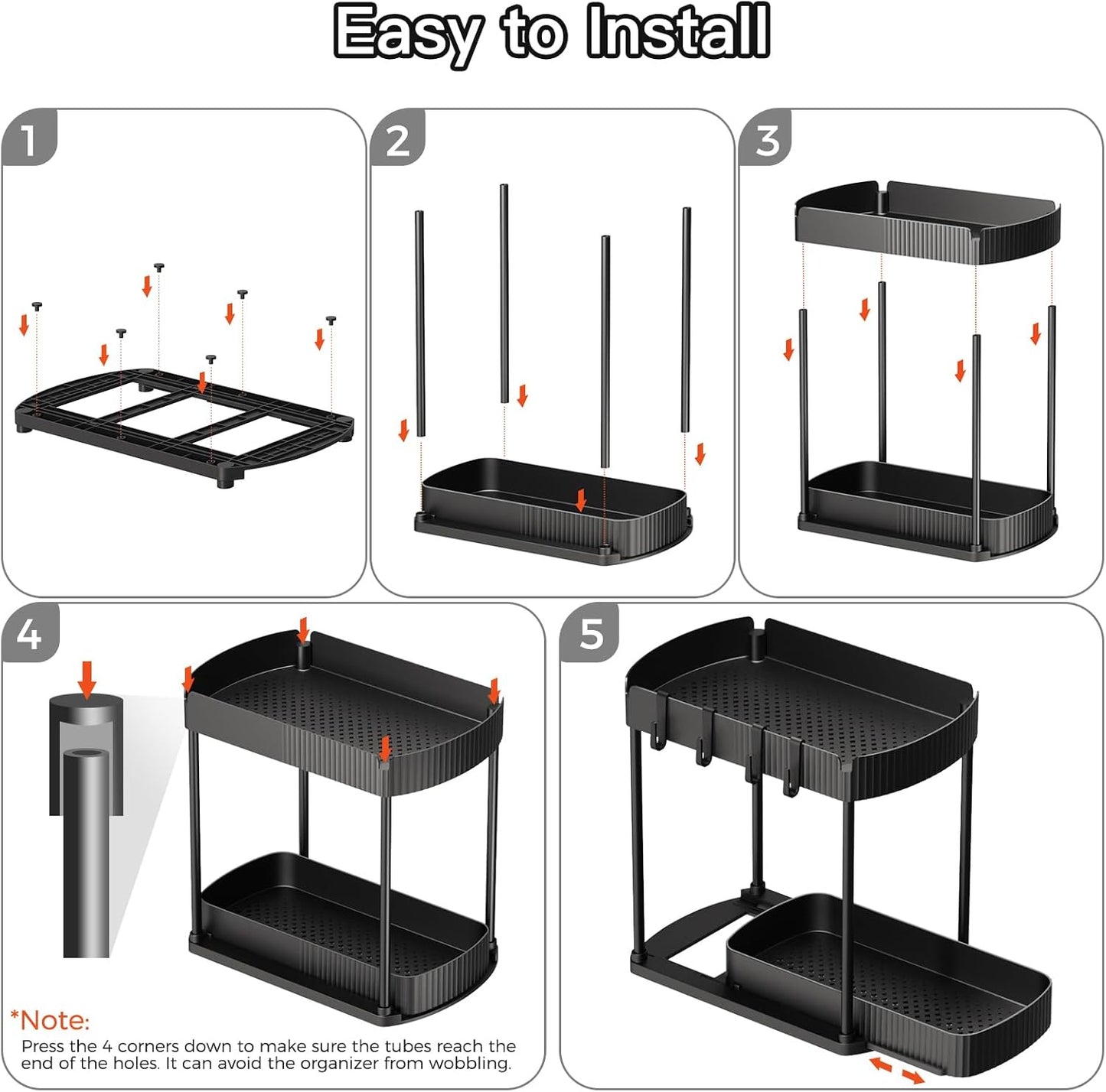 Multi-Purpose Pull-Out Storage Organizers, Under Sink/Cabinet Organize