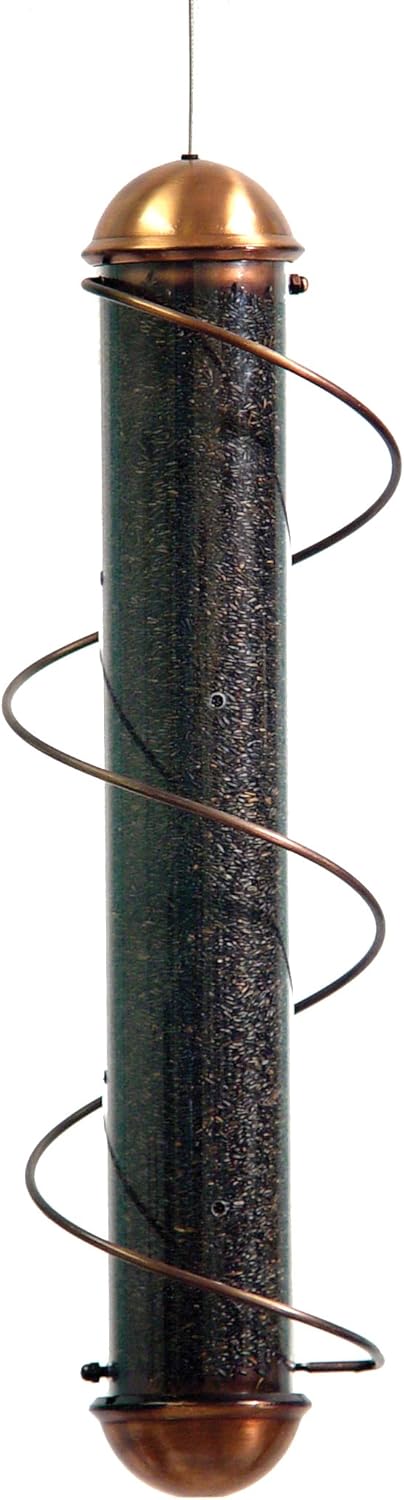 SBF2C 17" Spiral Thistle Bird Feeder - Copper