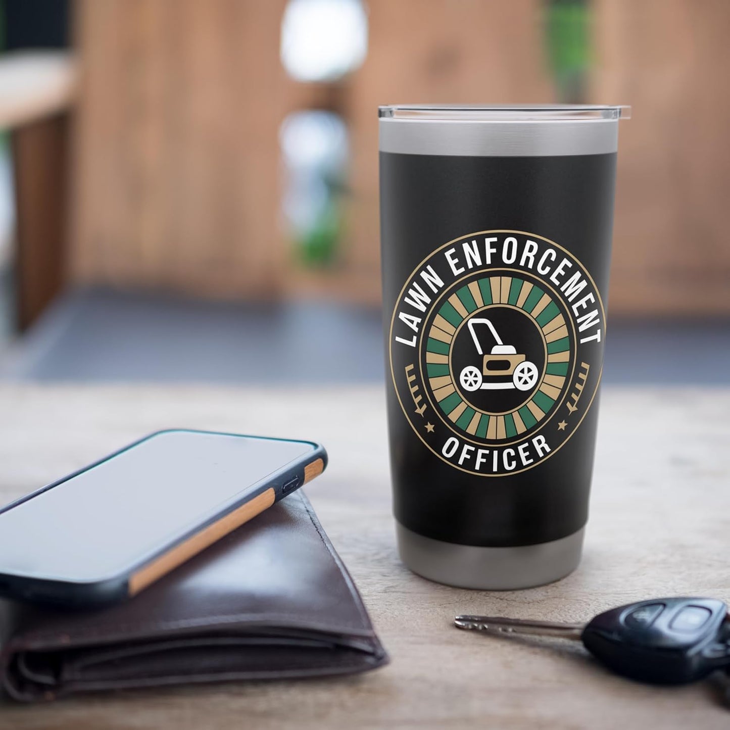 Lawn Enforcement Officer Lawn Mowing Stainless Steel Insulated Tumbler