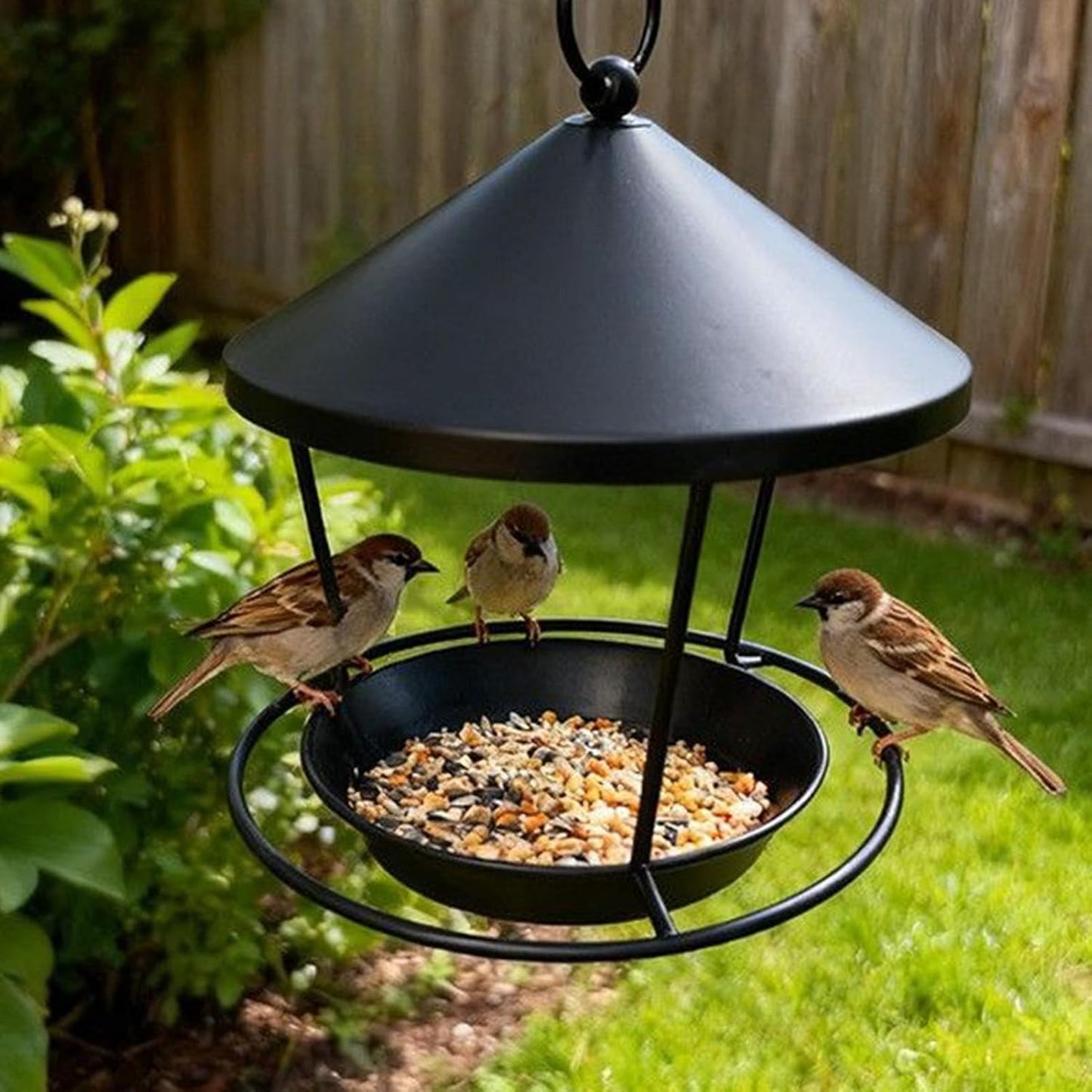 Bird Feeders for Outside,Hangable Metal Hummingbird Feeder | Weatherproof Bird Water Tray | for Outdoor Garden Backyard Apartment Balcony Fence Porch