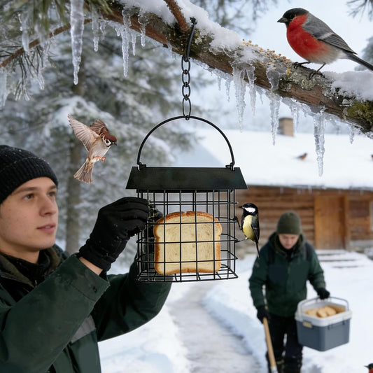 Bird Feeders - Metal Weatherproof Squirrel-Resistant Outdoor Bird Feeding Tool, Durable Feeder for Watching and Feeding Birds, Finches, Birds, for Garden Yard Patio Outdoor Inside Home Birdwatching