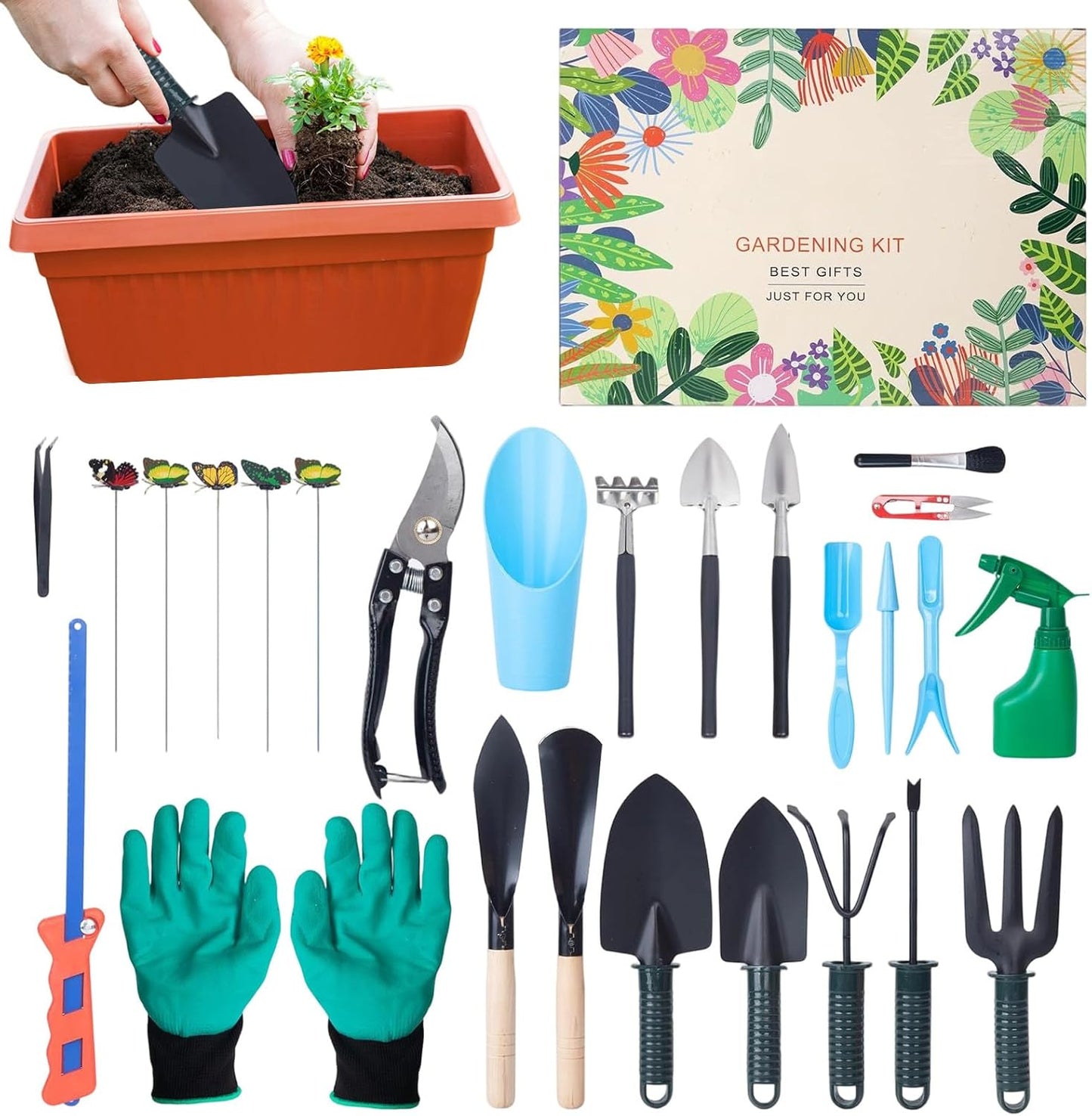 Christmas Countdown - 24 Days Collectible Tool,Rust-Proof Garden Tool
