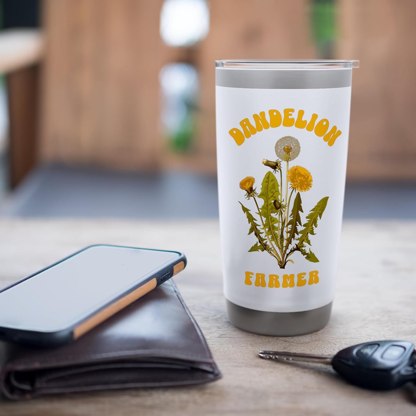 Dandelion Farmer Funny Lazy Lawn Care Procrastinator Stainless Steel Insulated Tumbler