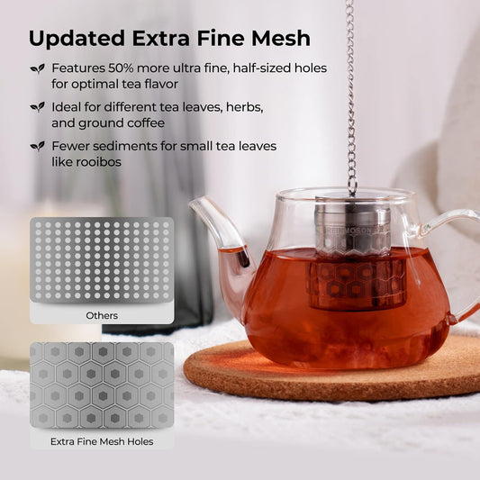 Reinmoson Tea Strainers for Loose Tea, Extra Fine Mesh Tea Infuser, 30