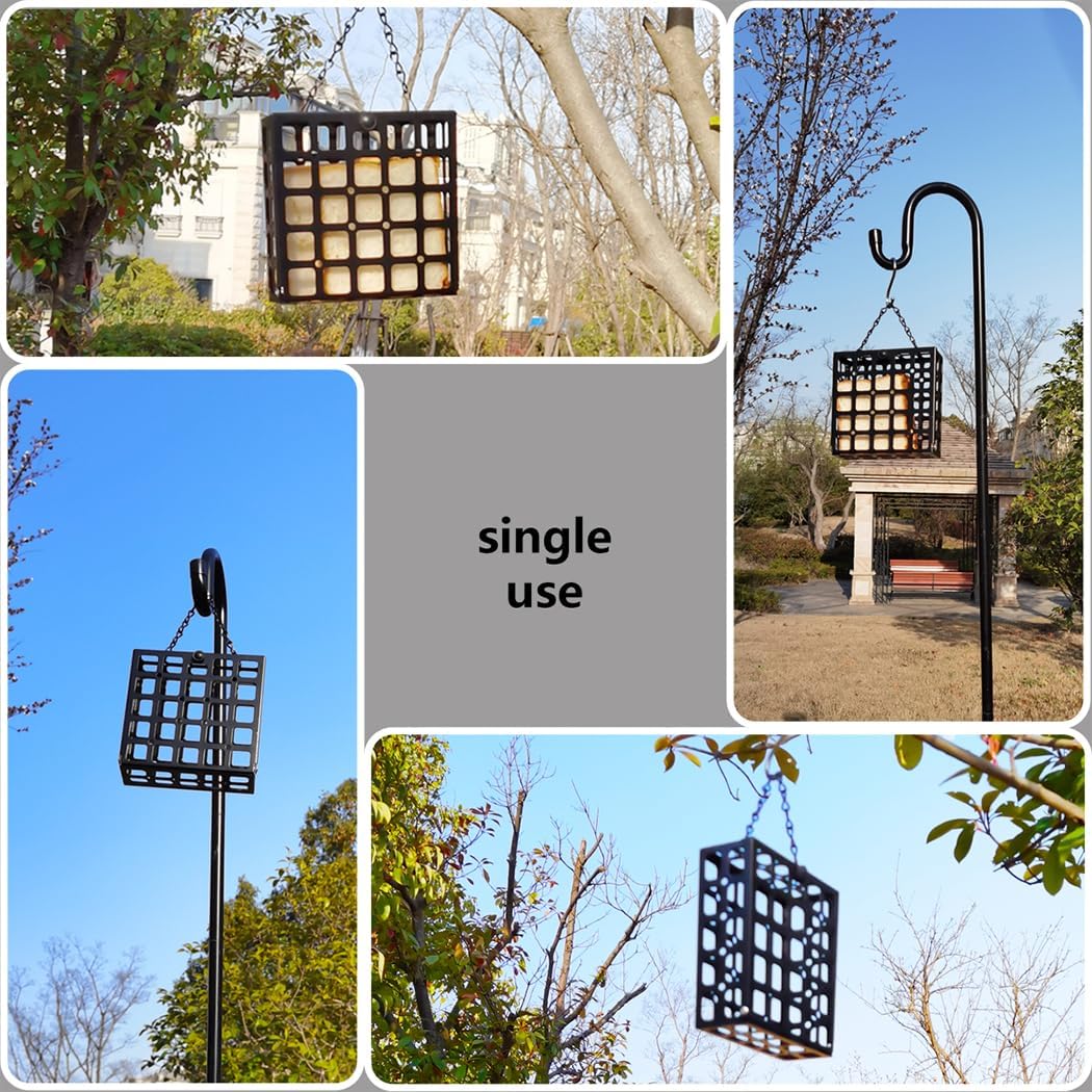 Suet Bird Feeder for Outdoors - Freestyle for Wall Mounting/Hook Hanging/DIY Creatives - One Cake Capacity Cage for Feeding Wild Birds Outside/Backyard/Garden
