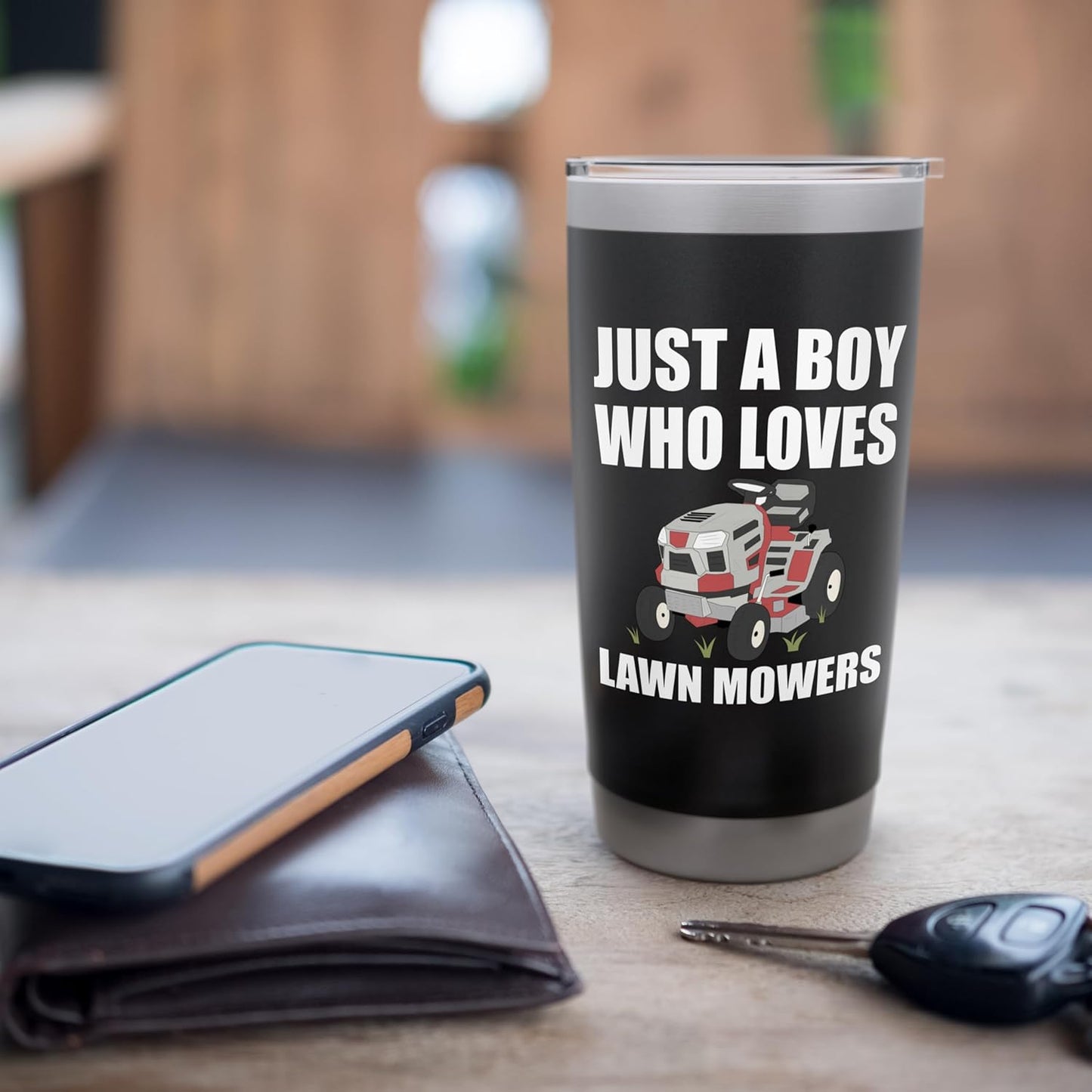 Lawn Mower Novelty For Boys Men Kids Lawn Care Lawn Mowing Stainless Steel Insulated Tumbler