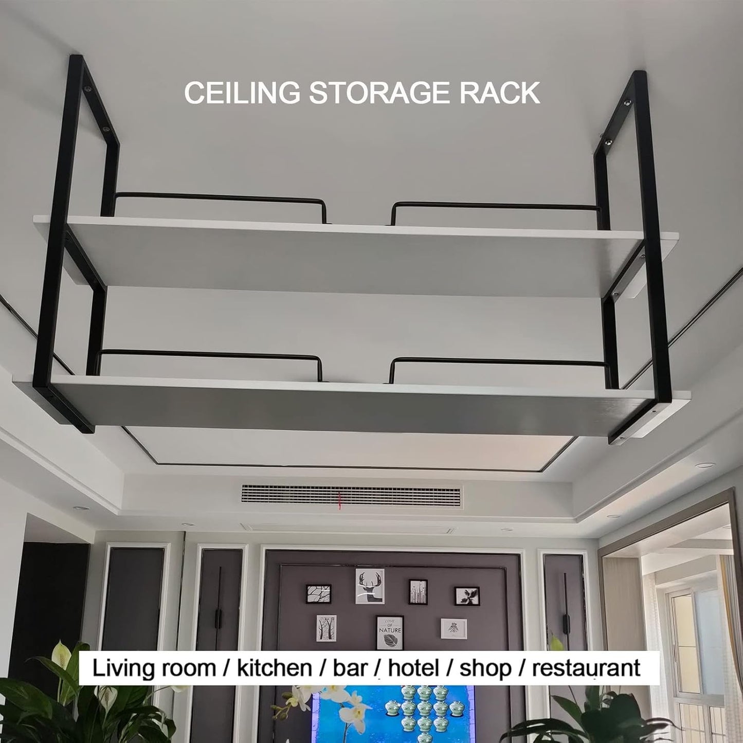 Ceiling Hanging Bar Unit Ceiling Hanging Wine Rack European Style Wine