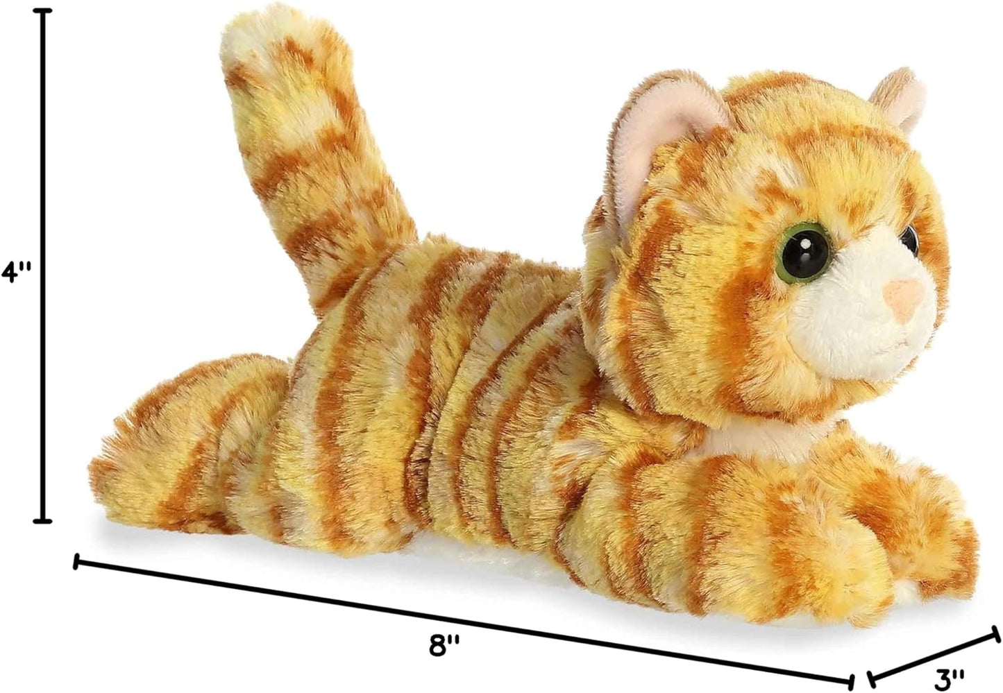 Aurora® Adorable Mini Flopsie™ Ginger Cat™ Stuffed Animal - Mini Compa