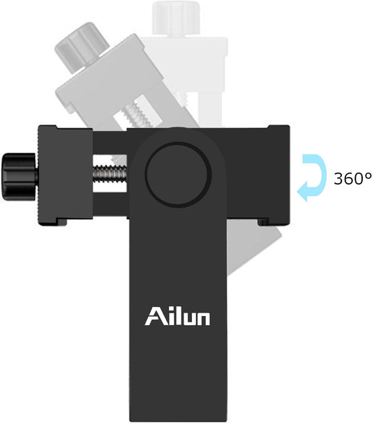 Ailun Phone Holder/Vertical and Horizontal Tripod Mount Adapter Rotatable Bracket with 1/4 inch Screw, Adjustable Clip for iPhone, Android Cell Phone, Selfie Stick, Camera Stand