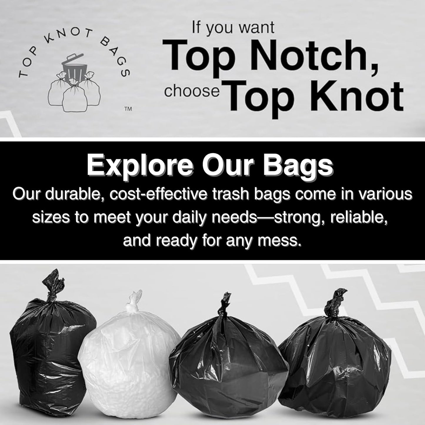 45 Gallon Garbage Trash Bag 40X46" 1.5 Mil Black 100 Count Can Liner Bulk 40 Gallon 41 Gallon 42 Gallon 43 Gallon 44 Gallon Made in USA