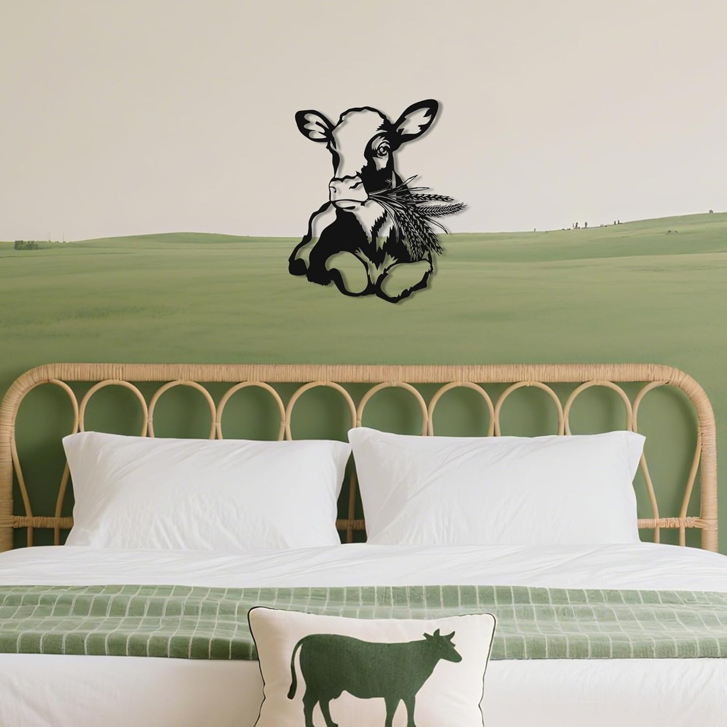 YATEASLU Cow Decor - Cow Wall Art, Metal Animal Decorations for Home,