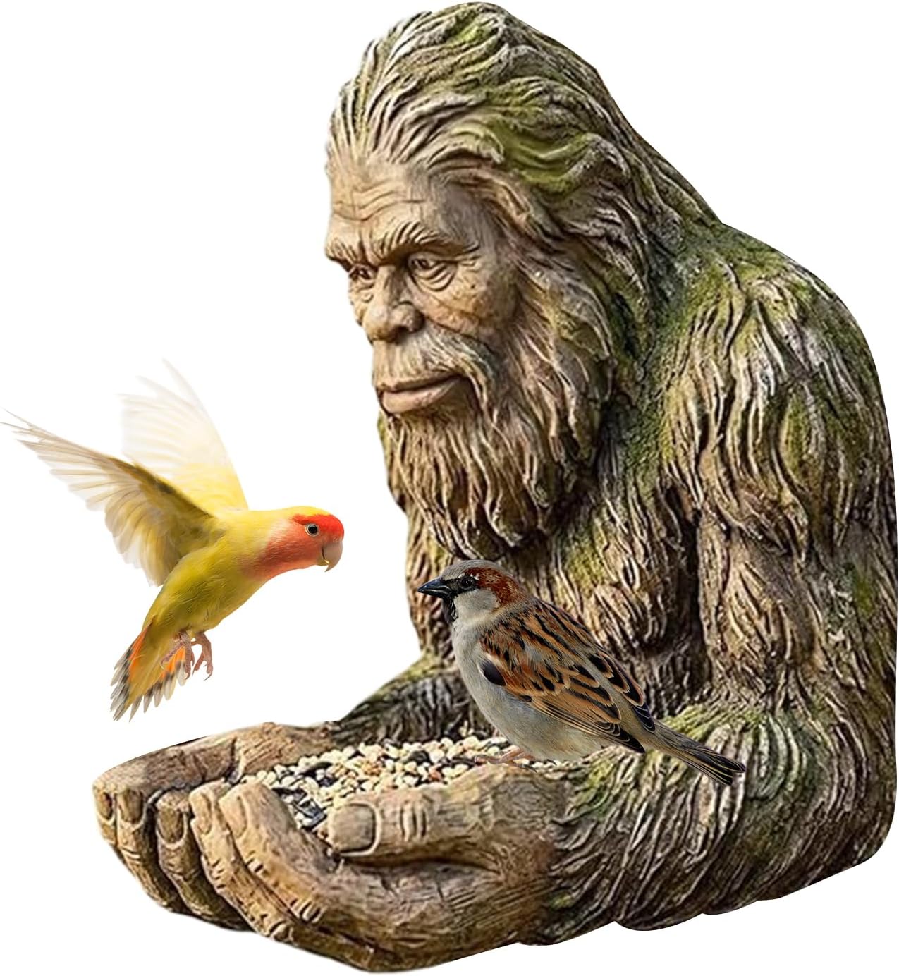 Bird Feeder, Garden Sculpture Birdfeeder, Yard Art Decoration, Wild Bird Feeding Station for Outdoor Garden, Backyard, Patio, Yard, Decorative Feeder with Artistic Design for Attracting Birds
