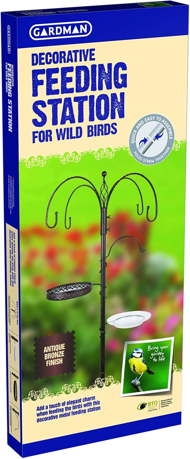 Gardman BA09714 Bird Feeding Station Antique Bronze, Antique Brass
