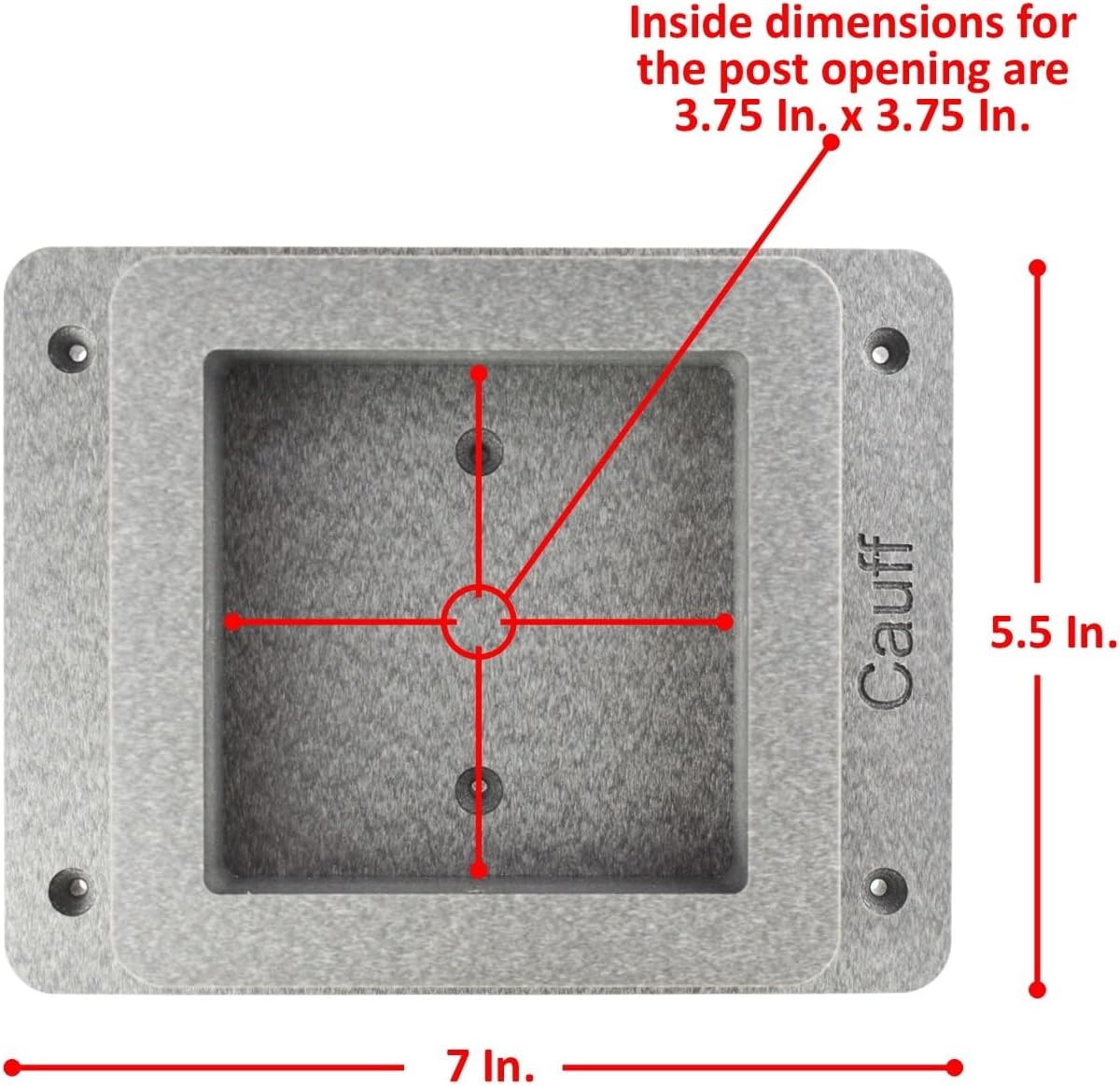 Post Mount Adapter for 4x4 Post, Bird House, Mailbox, Stainless Steel Hardware Included